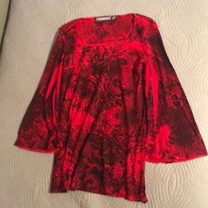 NY Collection Red Blouse